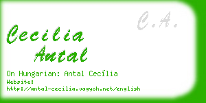 cecilia antal business card